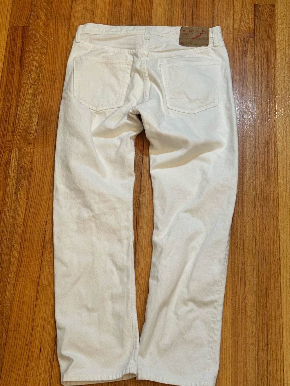 OrSlow 107 denim pants in natural white Made in Japan Size S (j6)